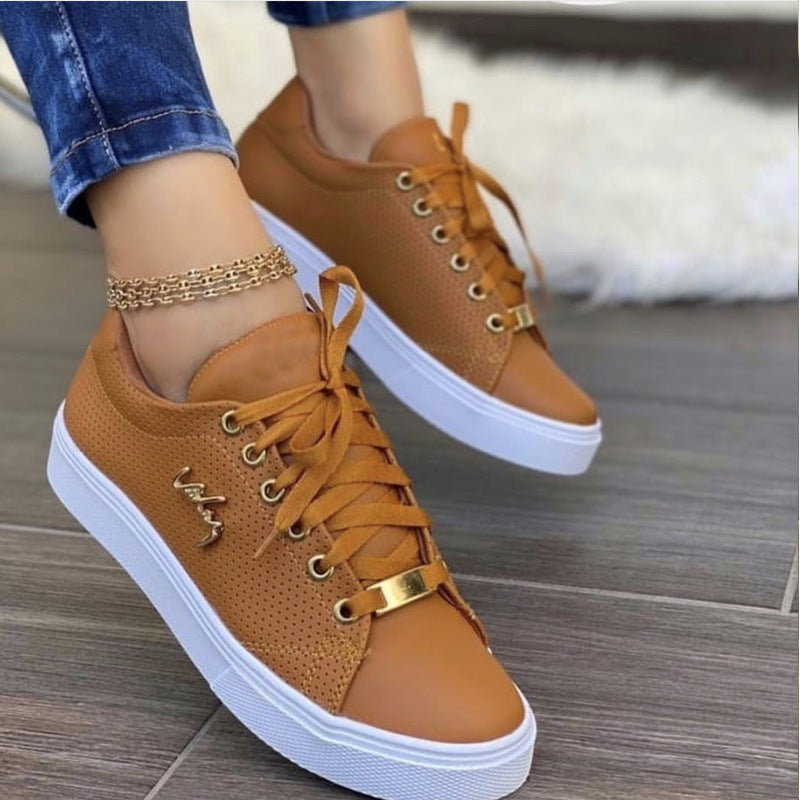Sneakers Donna Casual Basse Comode Traspiranti in similpelle