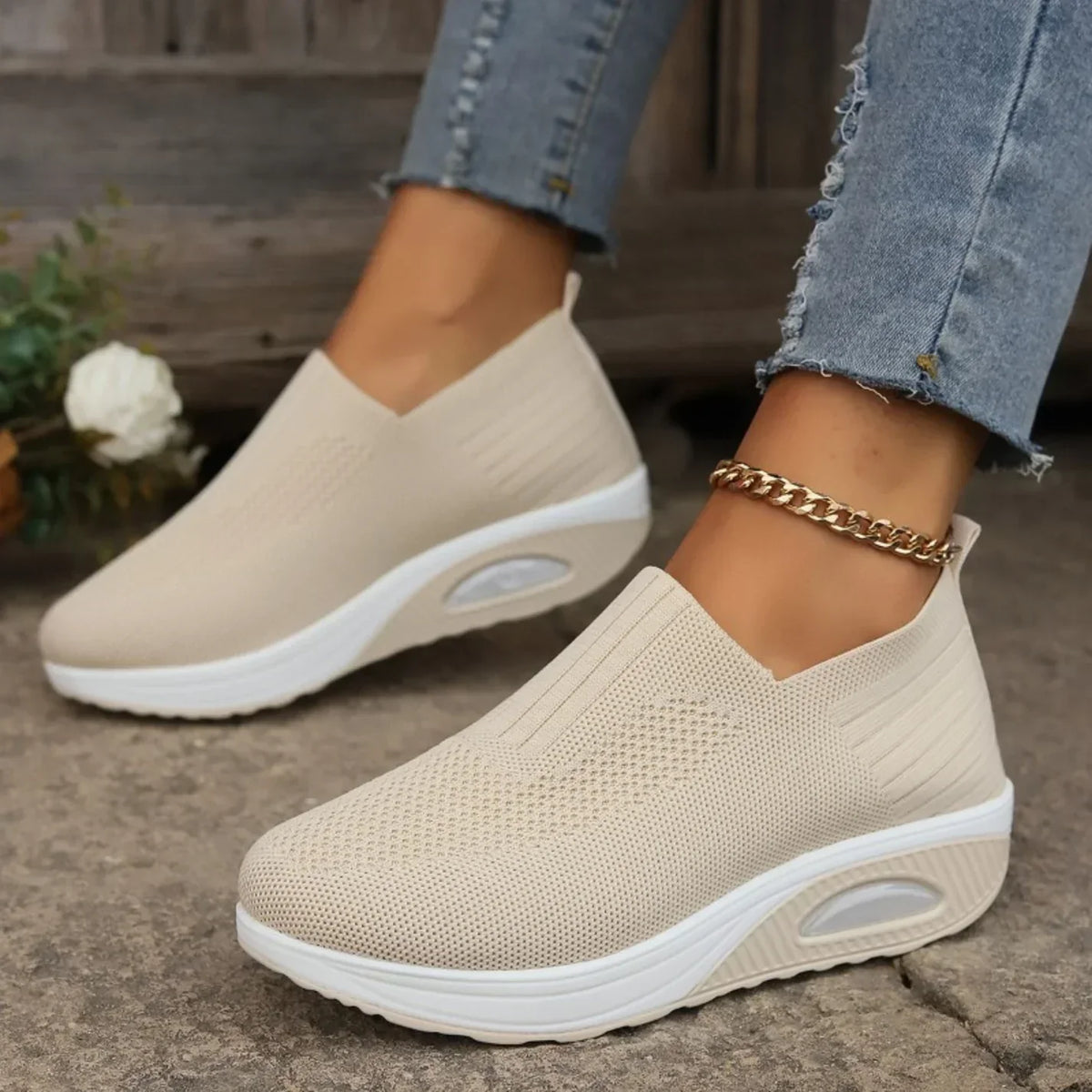 Sneakers Donna Slip On Scarpe Casual Traspiranti Senza Lacci
