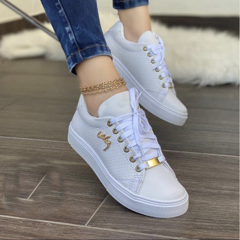Sneakers Donna Casual Basse Comode Traspiranti in similpelle