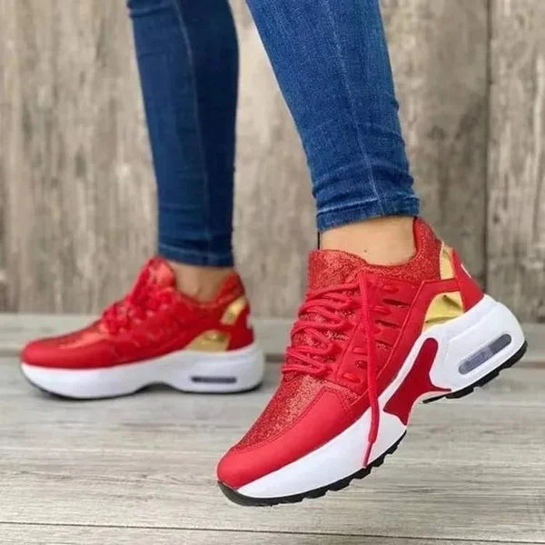 Sneakers Donna Sportive Casual con Suola Spessa e Tomaia Traspirante