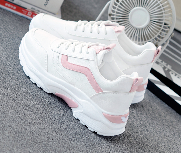 Sneakers Donna Sportive Casual con Suola Alta Ammortizzata in similpelle
