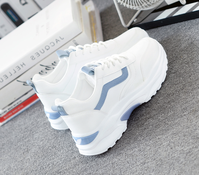 Sneakers Donna Sportive Casual con Suola Alta Ammortizzata in similpelle