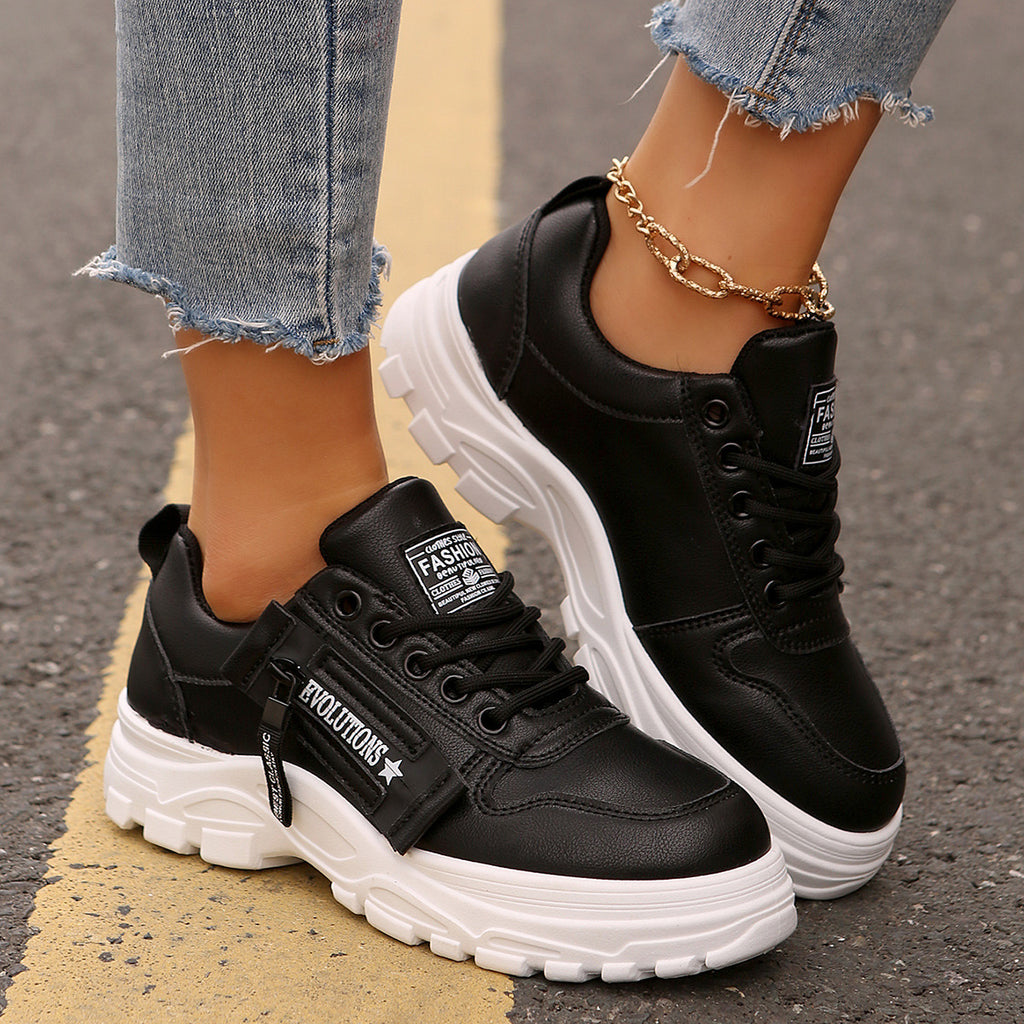 Sneakers Donna Chunky Casual con Suola Alta Spessa in similpelle