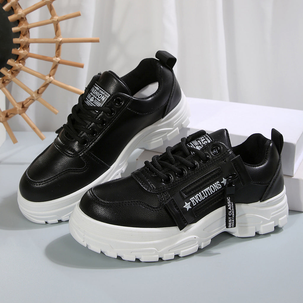 Sneakers Donna Chunky Casual con Suola Alta Spessa in similpelle
