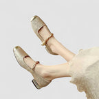 Scarpe Donna Mary Jane Eleganti con Cinturino e Tacco Basso