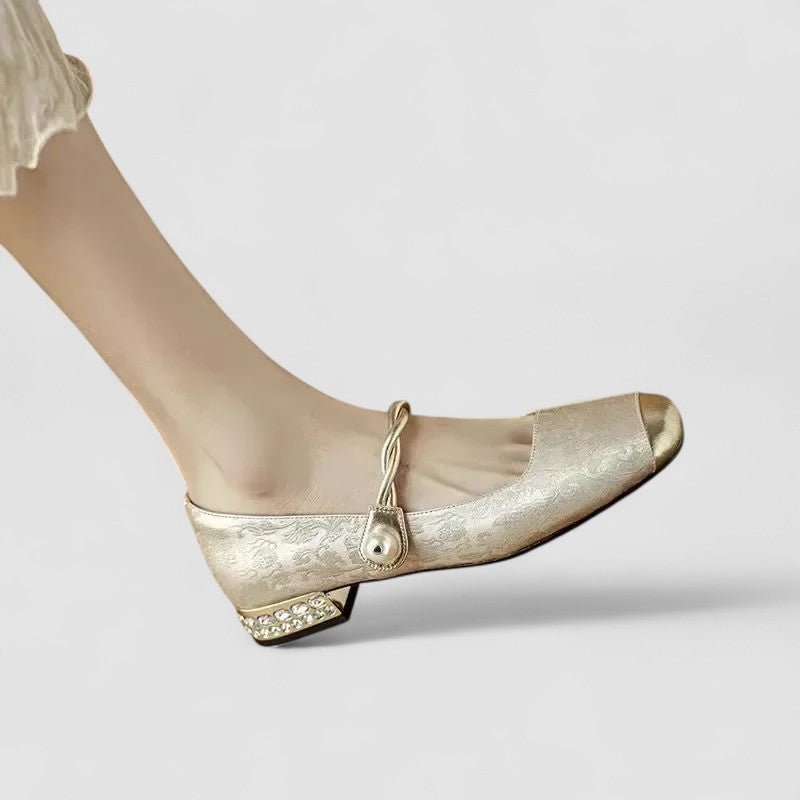 Scarpe Donna Mary Jane Eleganti con Cinturino e Tacco Basso