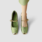 Scarpe Donna Mary Jane Eleganti con Cinturino e Tacco Basso