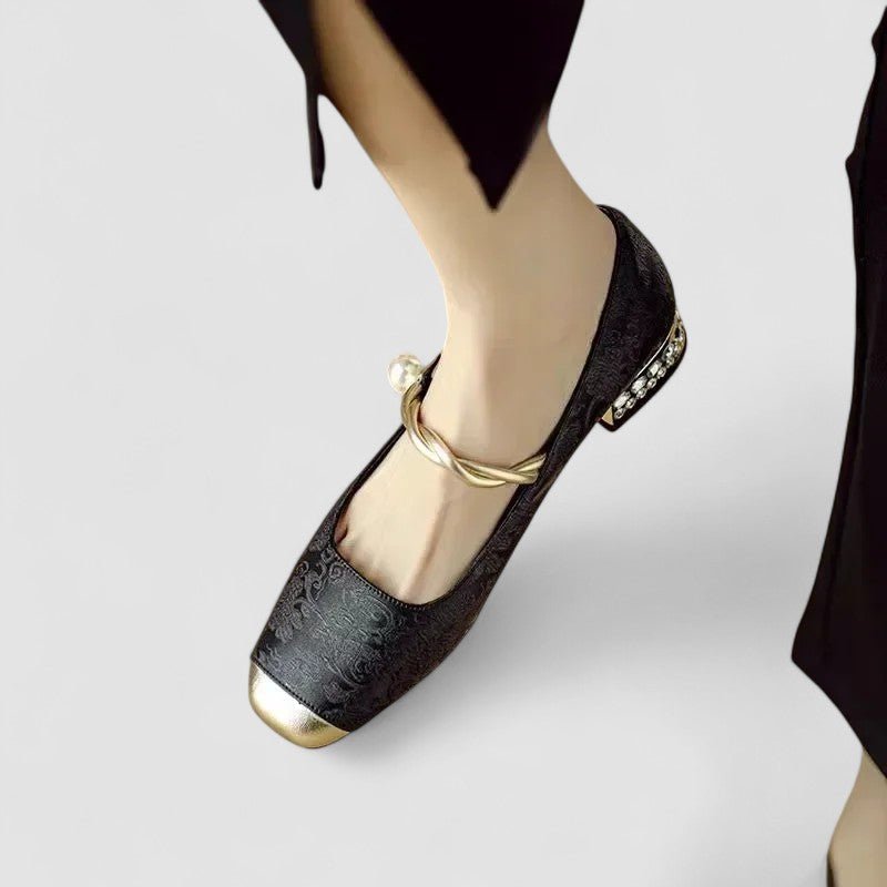 Scarpe Donna Mary Jane Eleganti con Cinturino e Tacco Basso