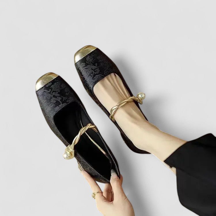 Scarpe Donna Mary Jane Eleganti con Cinturino e Tacco Basso