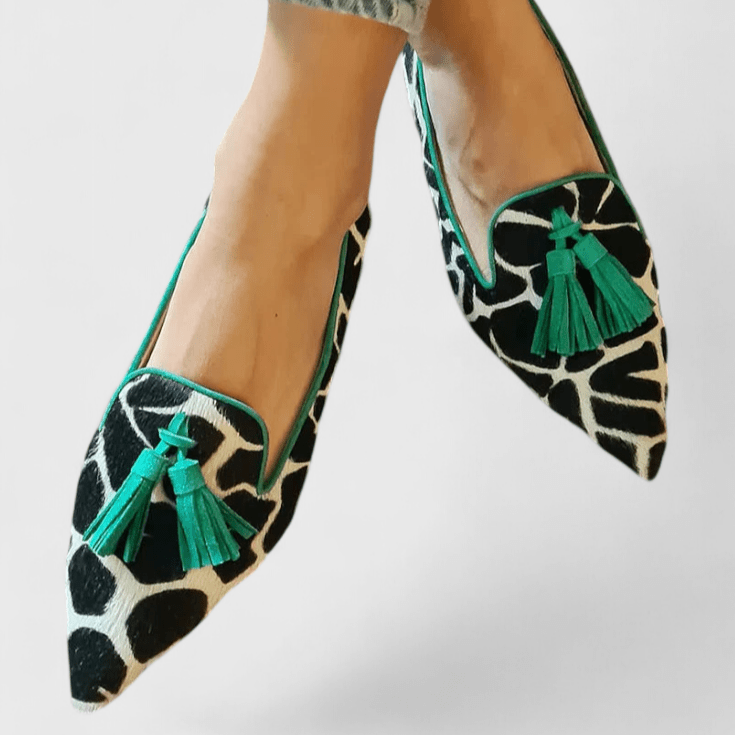 Mocassini Donna a Punta Scarpe Basse Casual Eleganti con Nappine