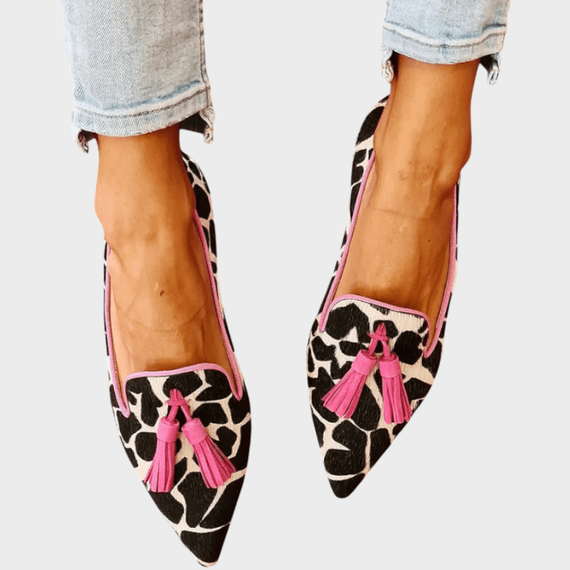 Mocassini Donna a Punta Scarpe Basse Casual Eleganti con Nappine