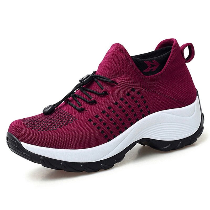 Sneakers da Donna Slip-On in Tessuto Traspirante e Suola Ammortizzata