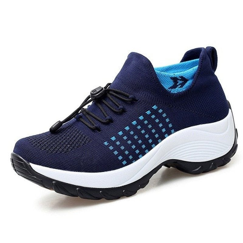 Sneakers da Donna Slip-On in Tessuto Traspirante e Suola Ammortizzata