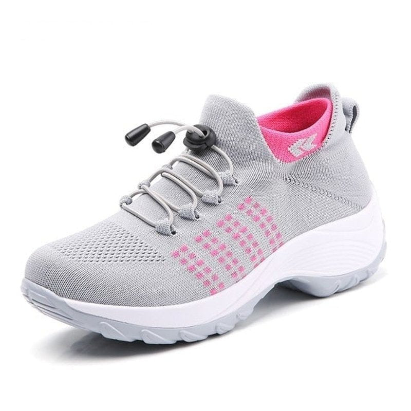 Sneakers da Donna Slip-On in Tessuto Traspirante e Suola Ammortizzata