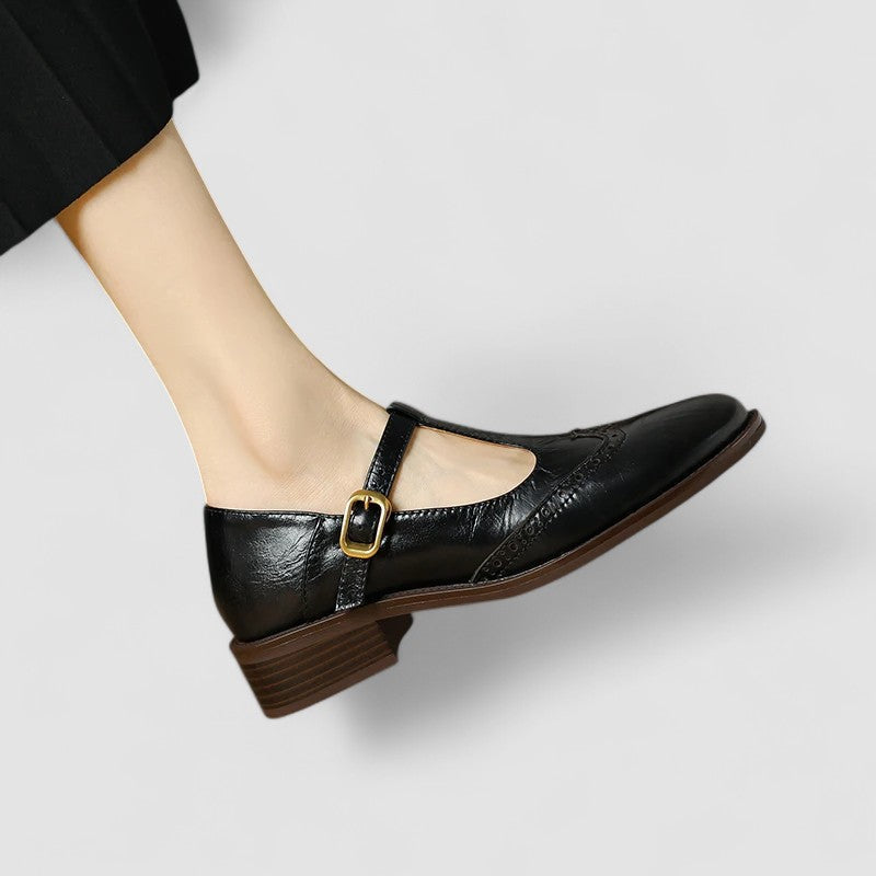 Scarpe Donna Mary Jane Basse Casual Eleganti con Cinturino e Fibbia