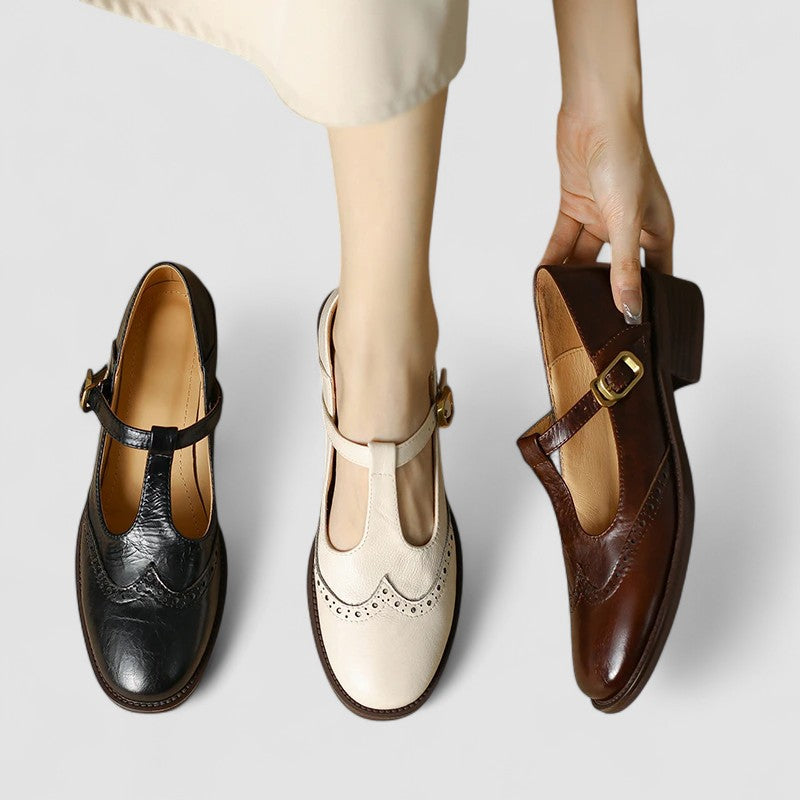 Scarpe Donna Mary Jane Basse Casual Eleganti con Cinturino e Fibbia