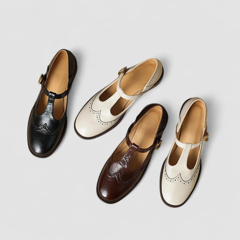 Scarpe Donna Mary Jane Basse Casual Eleganti con Cinturino e Fibbia