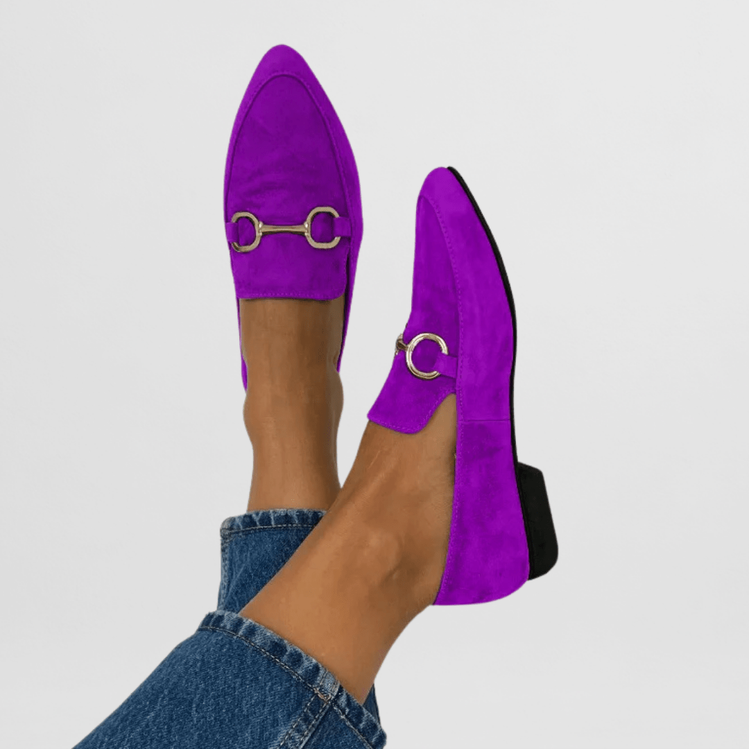 Mocassini Donna a Punta Scarpe Basse Eleganti con Morsetto