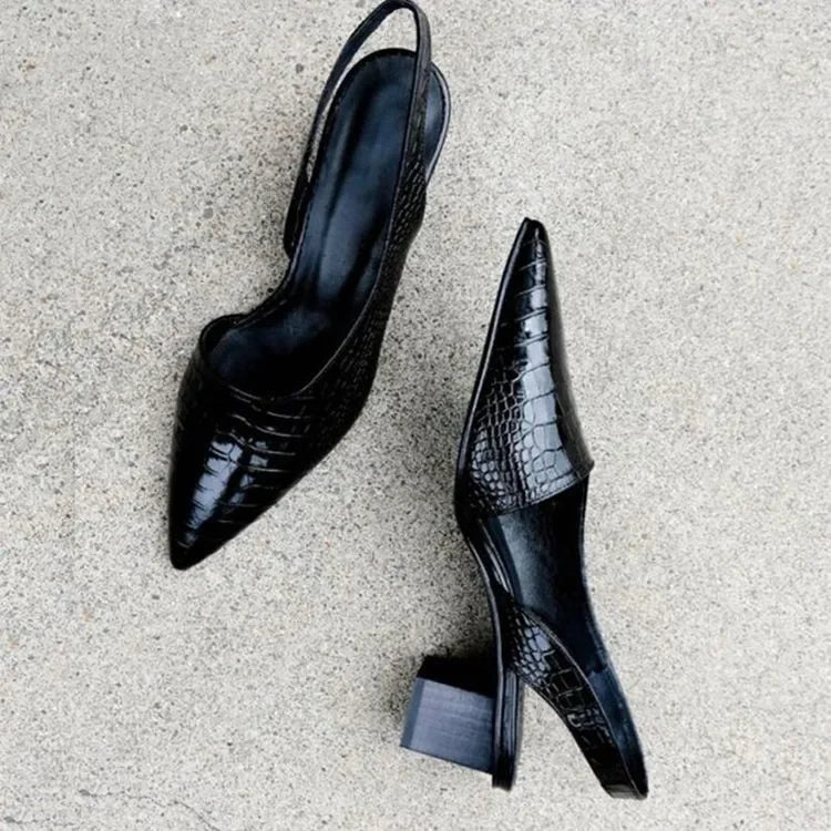 Scarpe Slingback da Donna con Punta Affusolata