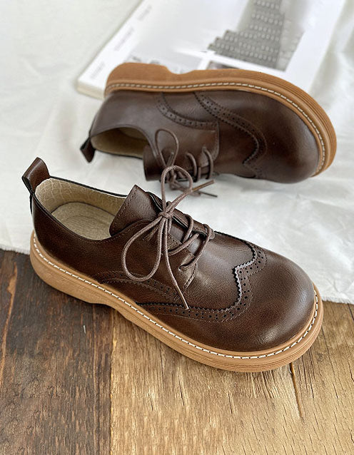 Scarpe Donna Stringate Oxford Brogue Basse Casual Eleganti