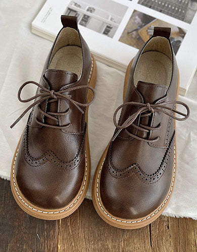 Scarpe Donna Stringate Oxford Brogue Basse Casual Eleganti