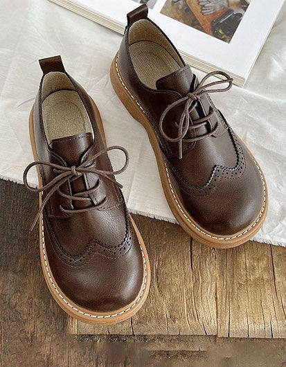 Scarpe Donna Stringate Oxford Brogue Basse Casual Eleganti