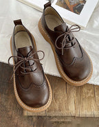 Scarpe Donna Stringate Oxford Brogue Basse Casual Eleganti