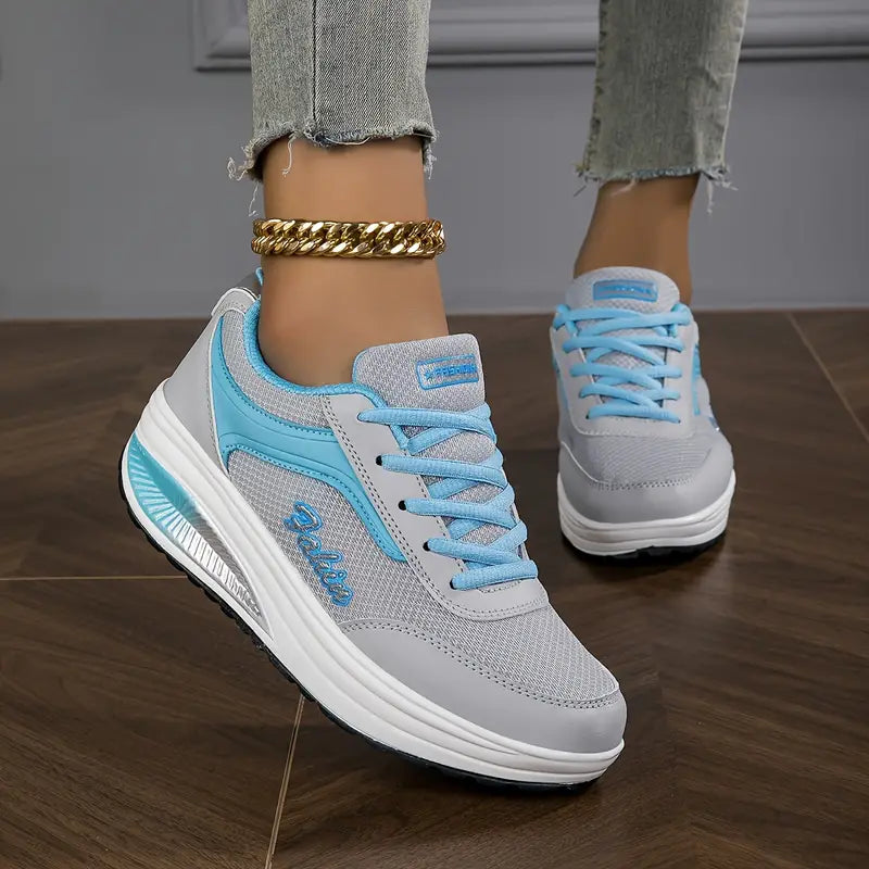 Sneakers Donna con zeppa Casual in similpelle