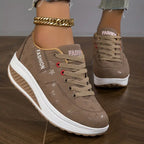 Sneakers Donna con zeppa Casual in similpelle