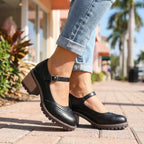 Scarpe Mary Jane da Donna con Tacco Largo