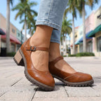Scarpe Mary Jane da Donna con Tacco Largo