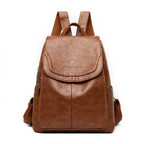 Eleganter Damenrucksack aus Kunstleder, geräumig, diebstahlsicher