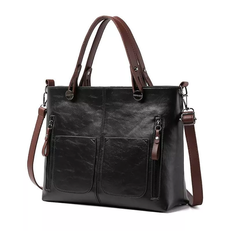 Borsa a Mano e Tracolla Donna in similpelle Tote Bag Capiente con Tasche