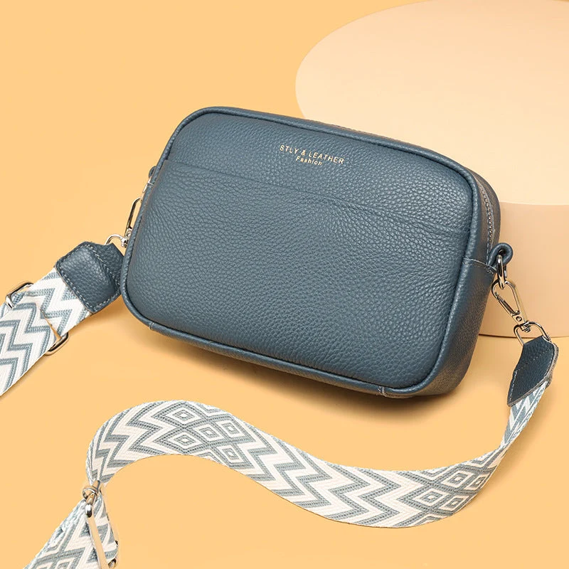 Borsa a Tracolla Donna in similpelle con Tracolla Larga Geometrica
