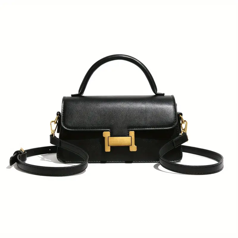 Borsa a Mano Donna con Tracolla e Chiusura Dorata - Borsa Elegante Piccola