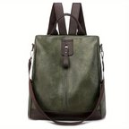 Damen-Rucksack Tasche Diebstahlsicher aus Kunstleder - Wasserdicht und geräumig für Reise und Arbeit