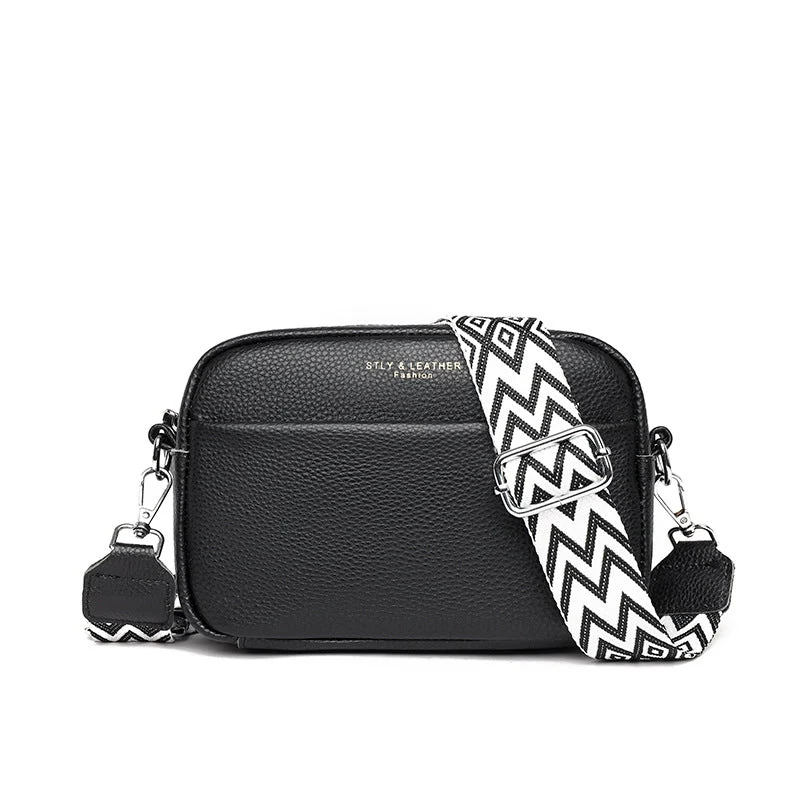 Borsa a Tracolla Donna in similpelle con Tracolla Larga Geometrica