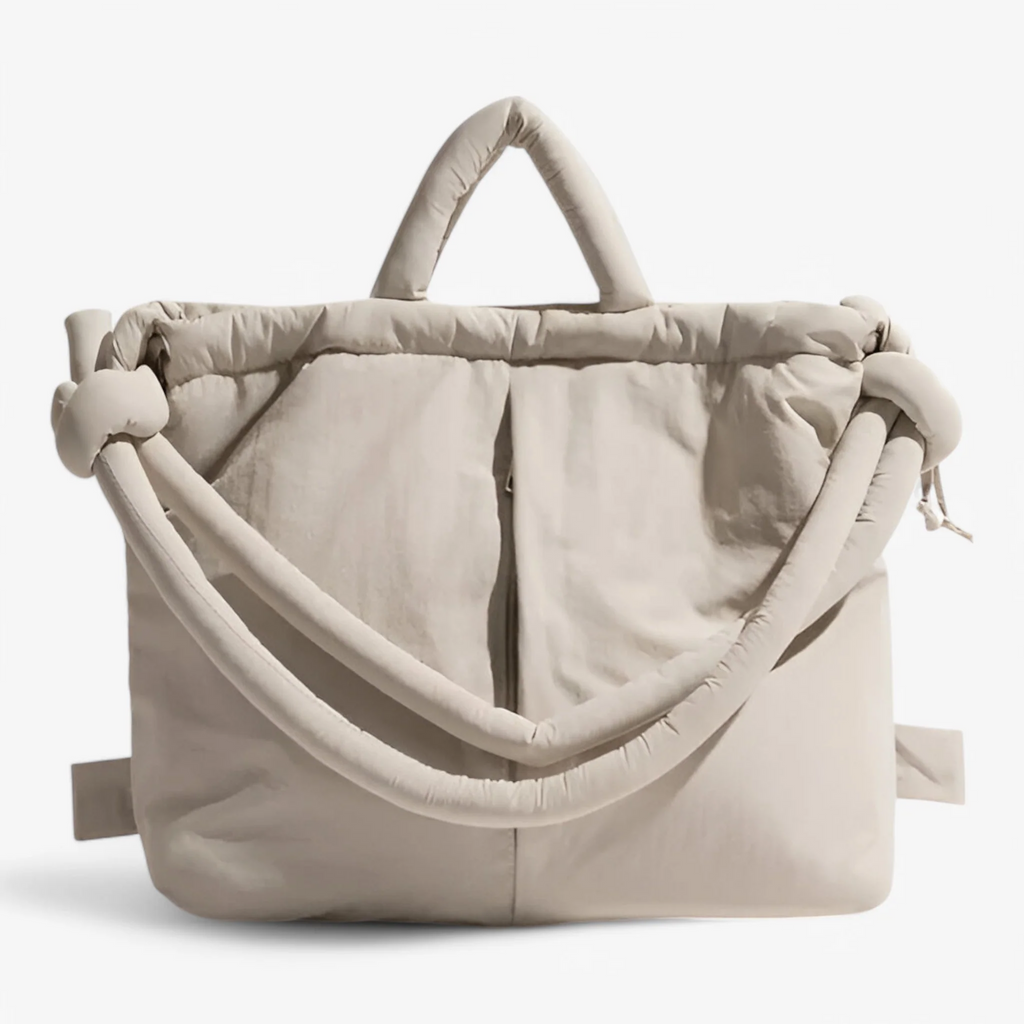 Borsa Puffer Donna grande Soffice con Manici a Nodo imbottita