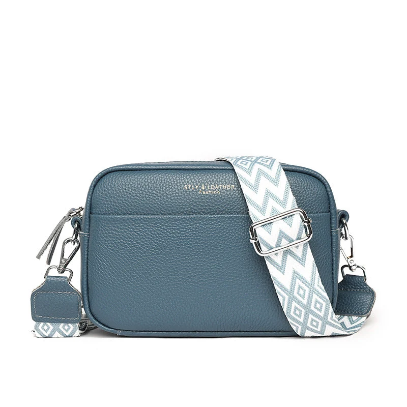 Borsa a Tracolla Donna in similpelle con Tracolla Larga Geometrica