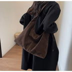 Borsa a Spalla Donna in Camoscio Borsa Hobo Bag Capiente