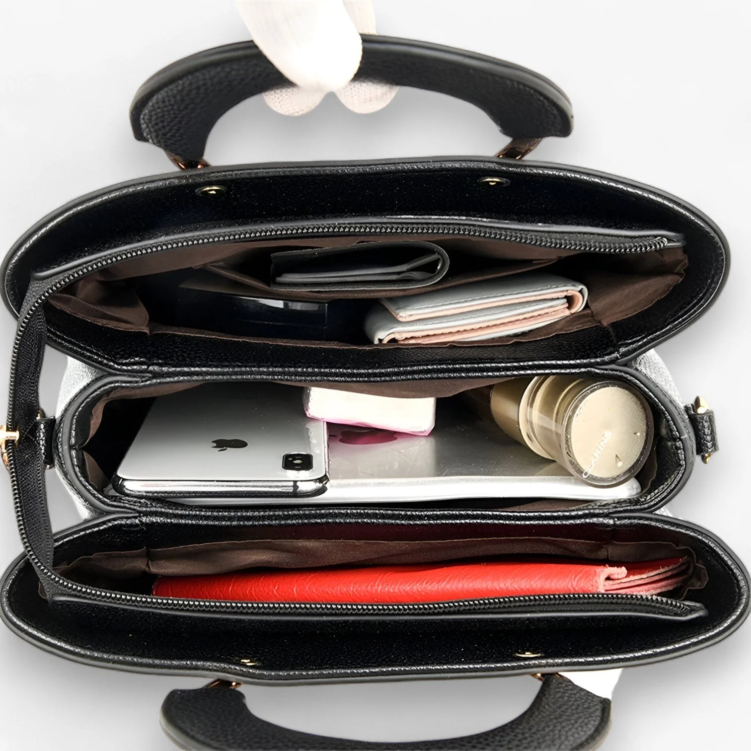 Borsa Donna a Mano in similpelle Elegante - Borsa a Tracolla da Lavoro e Cerimonia con Manici Rigidi