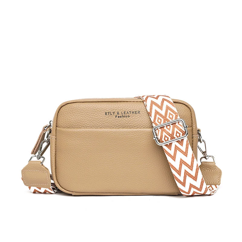 Borsa a Tracolla Donna in similpelle con Tracolla Larga Geometrica