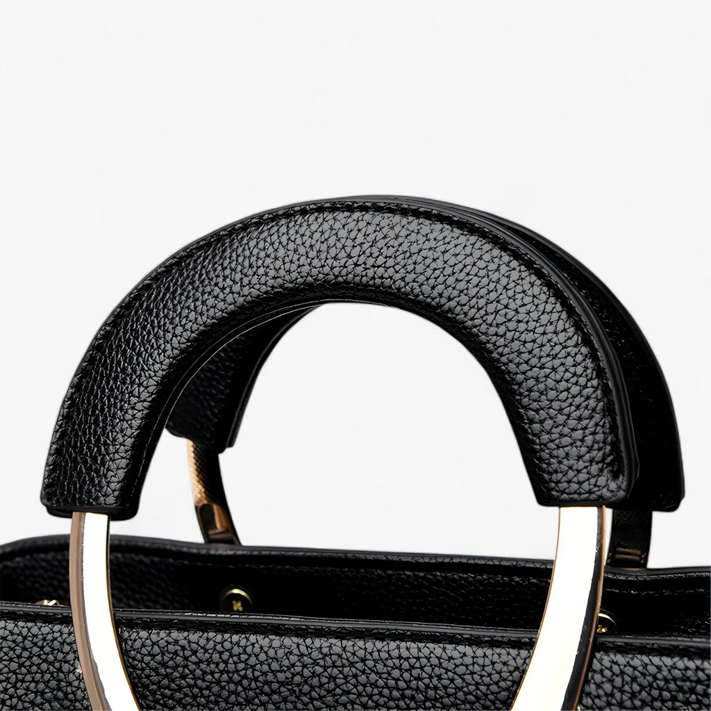 Borsa Donna a Mano in similpelle Elegante - Borsa a Tracolla da Lavoro e Cerimonia con Manici Rigidi