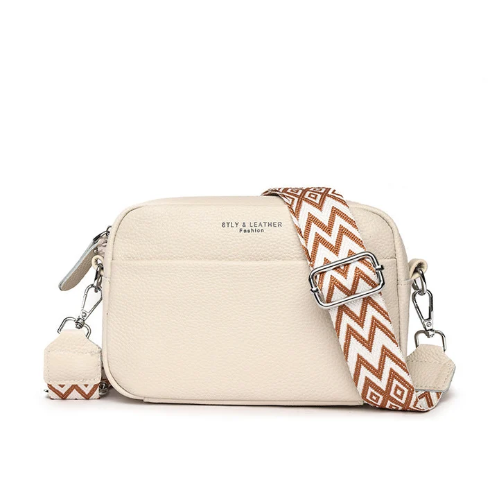Borsa a Tracolla Donna in similpelle con Tracolla Larga Geometrica