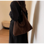 Borsa a Spalla Donna in Camoscio Borsa Hobo Bag Capiente