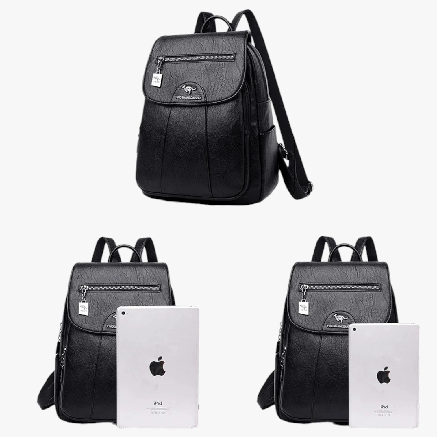 Zaino Donna in similpelle Elegante - Borsa Zainetto da Citta e Lavoro con Lampo