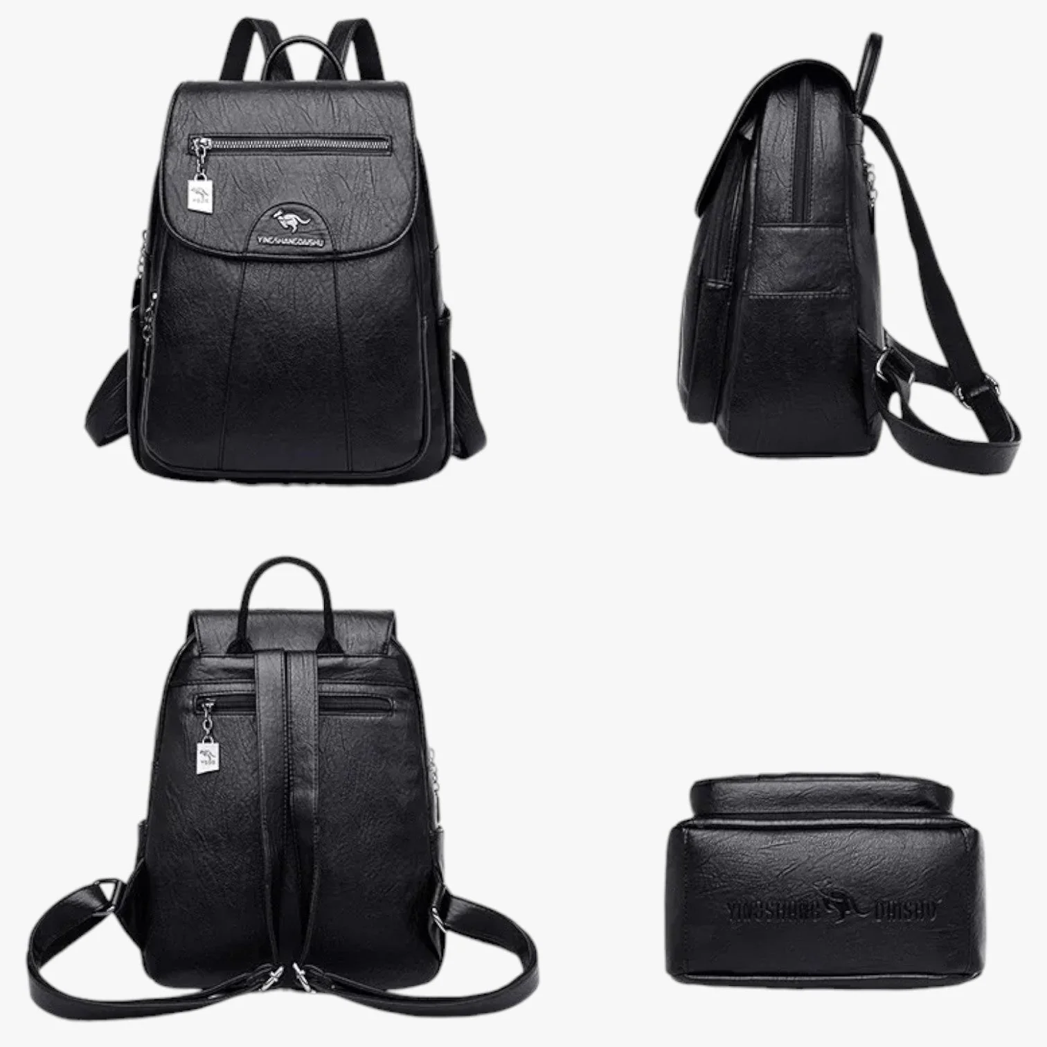 Zaino Donna in similpelle Elegante - Borsa Zainetto da Citta e Lavoro con Lampo