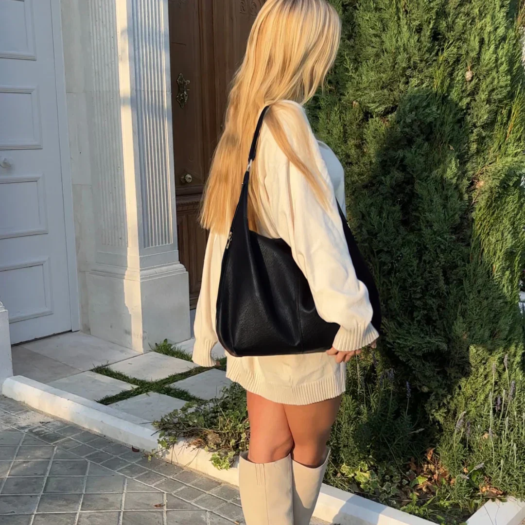 Borsa a Spalla Donna Hobo in similpelle - Sacca Grande da Giorno