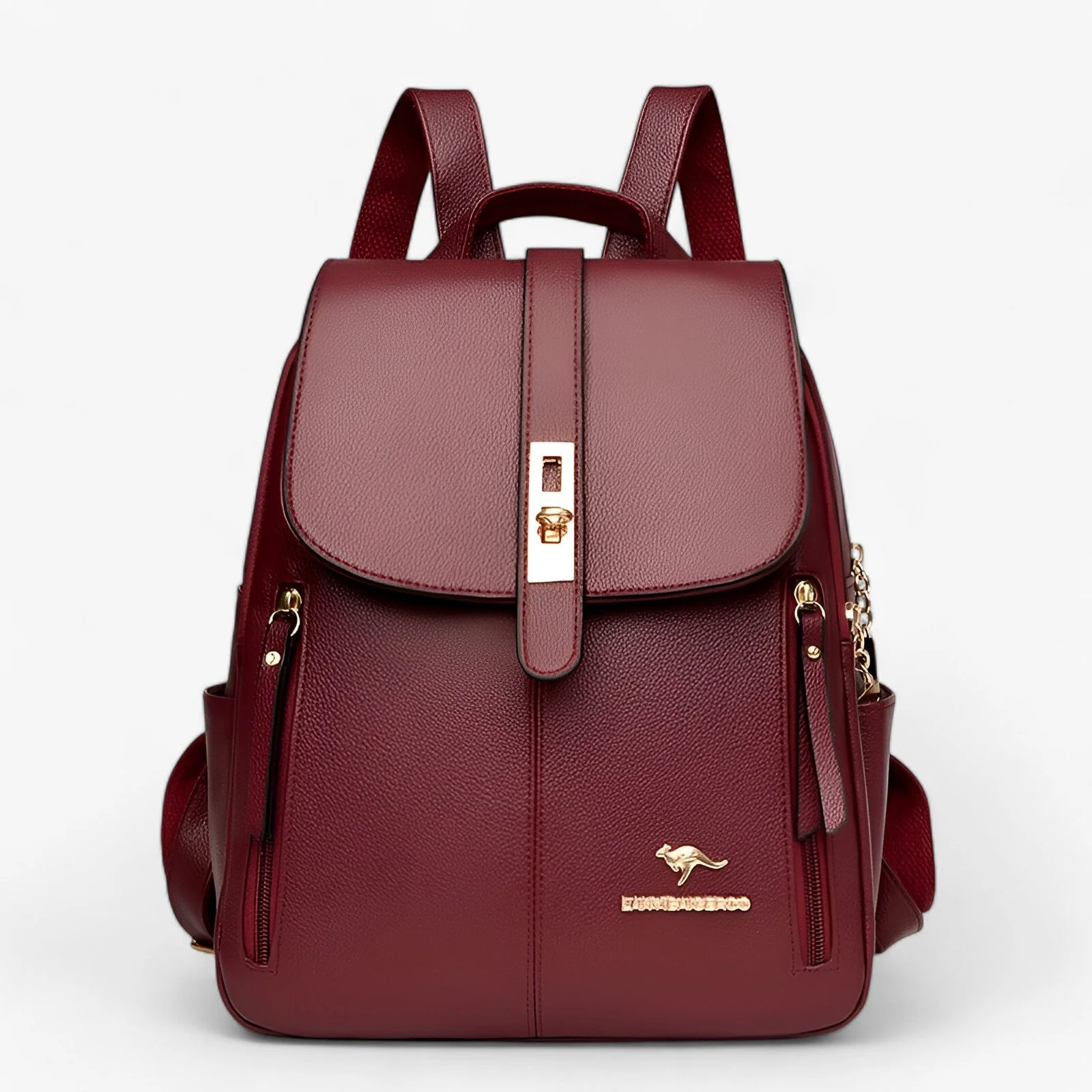 Zaino Donna Elegante in similpelle - Borsa Zainetto da Città e Lavoro con Dettagli Dorati