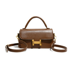 Borsa a Mano Donna con Tracolla e Chiusura Dorata - Borsa Elegante Piccola